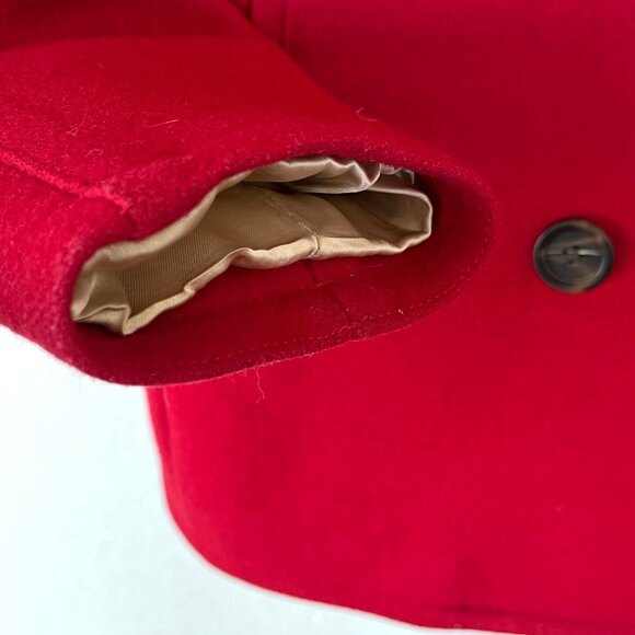 Gap Wool Peacoat Red Double Breasted Topcoat XS - Picture 8 of 12
